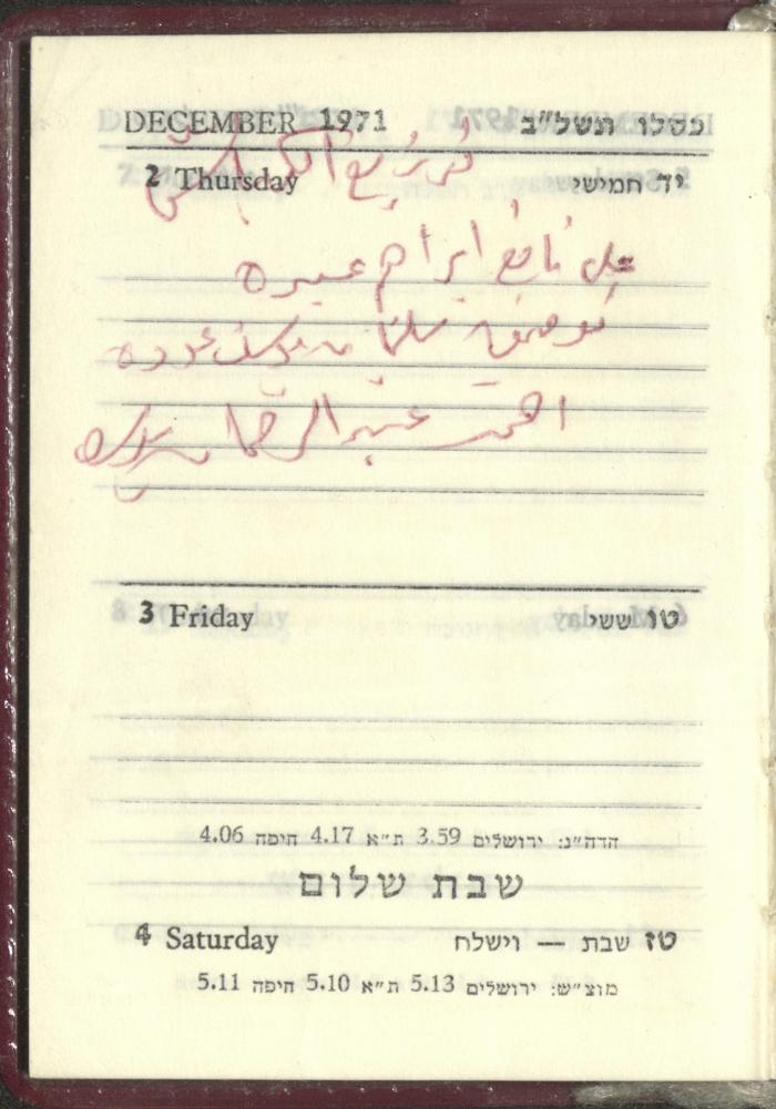 Agenda, 1972 