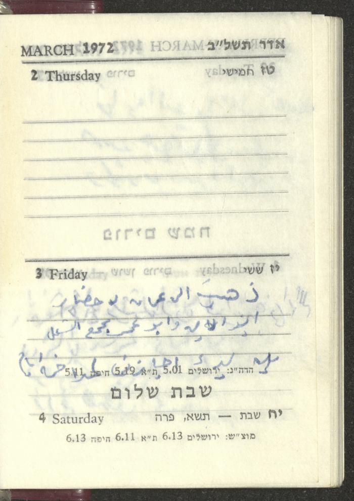 Agenda, 1972 