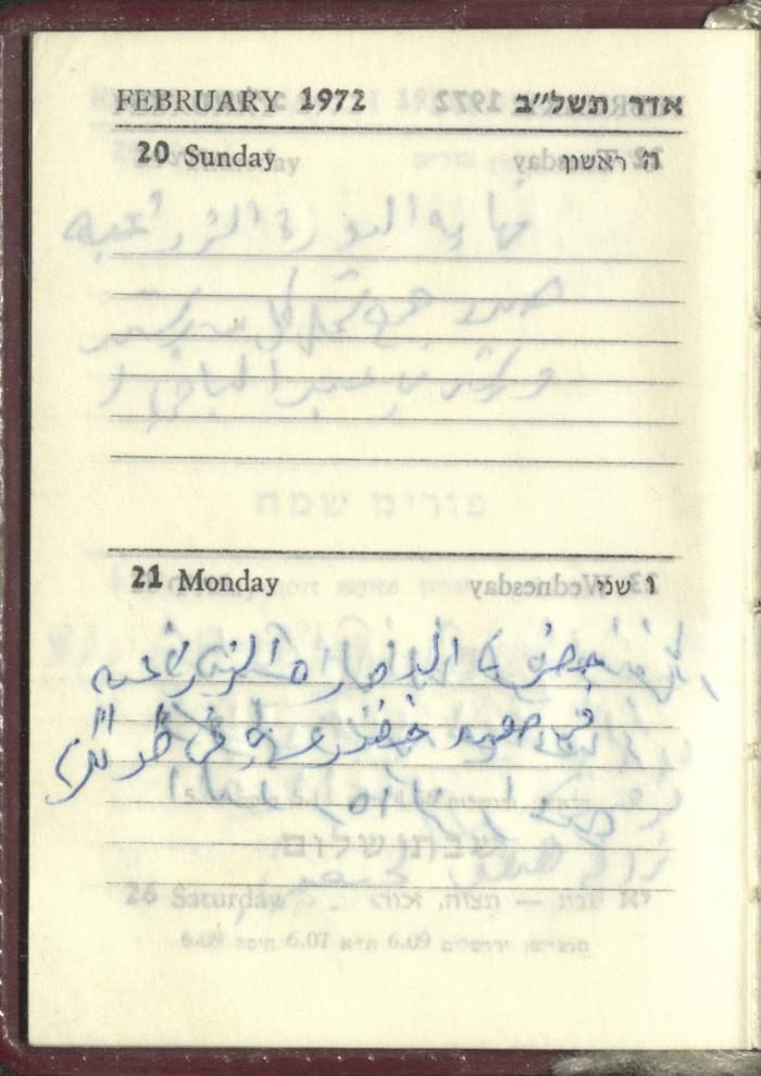 Agenda, 1972 