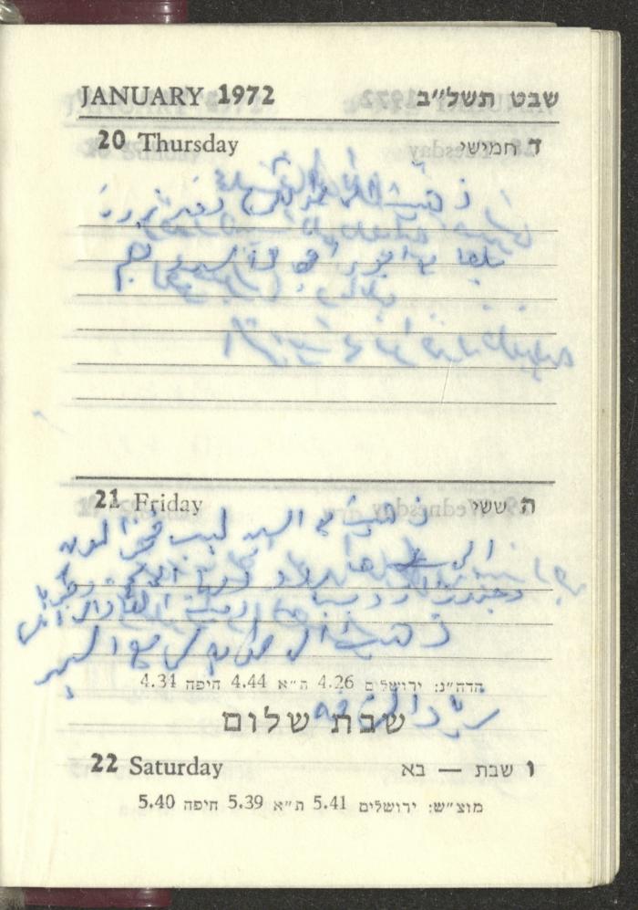 Agenda, 1972 