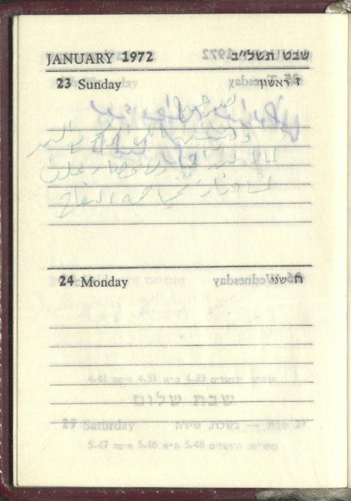 Agenda, 1972 