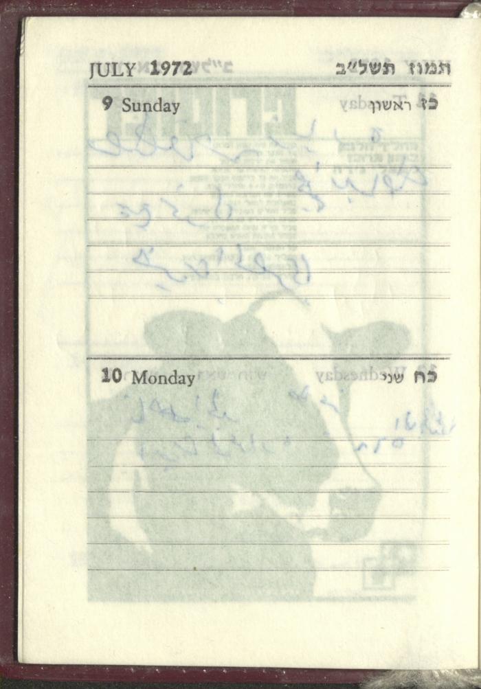 Agenda, 1972 