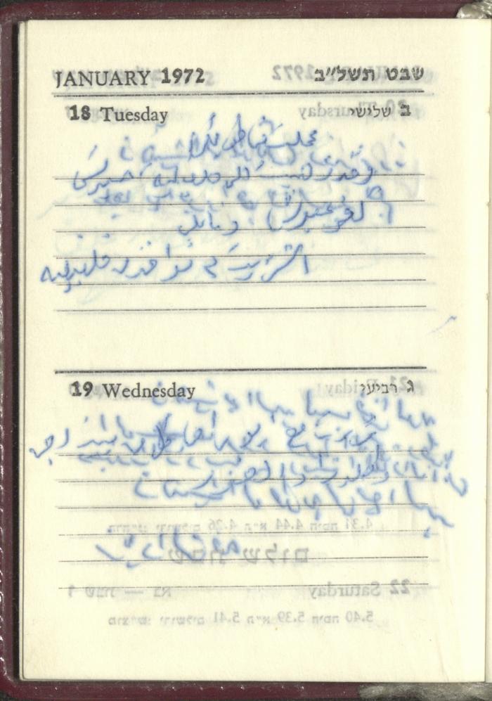 Agenda, 1972 