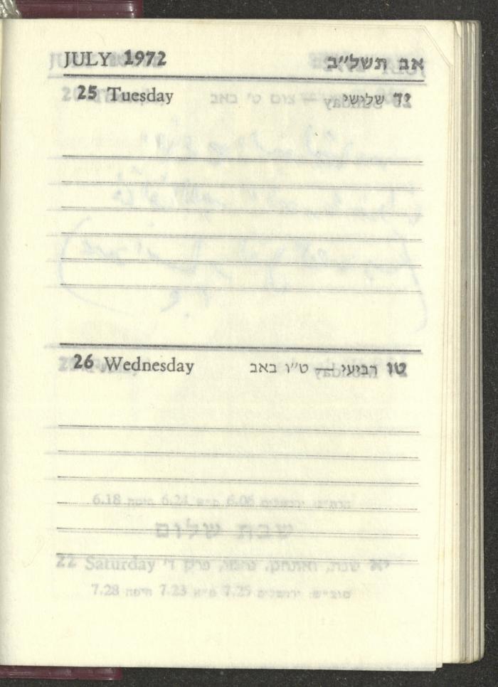 Agenda, 1972 