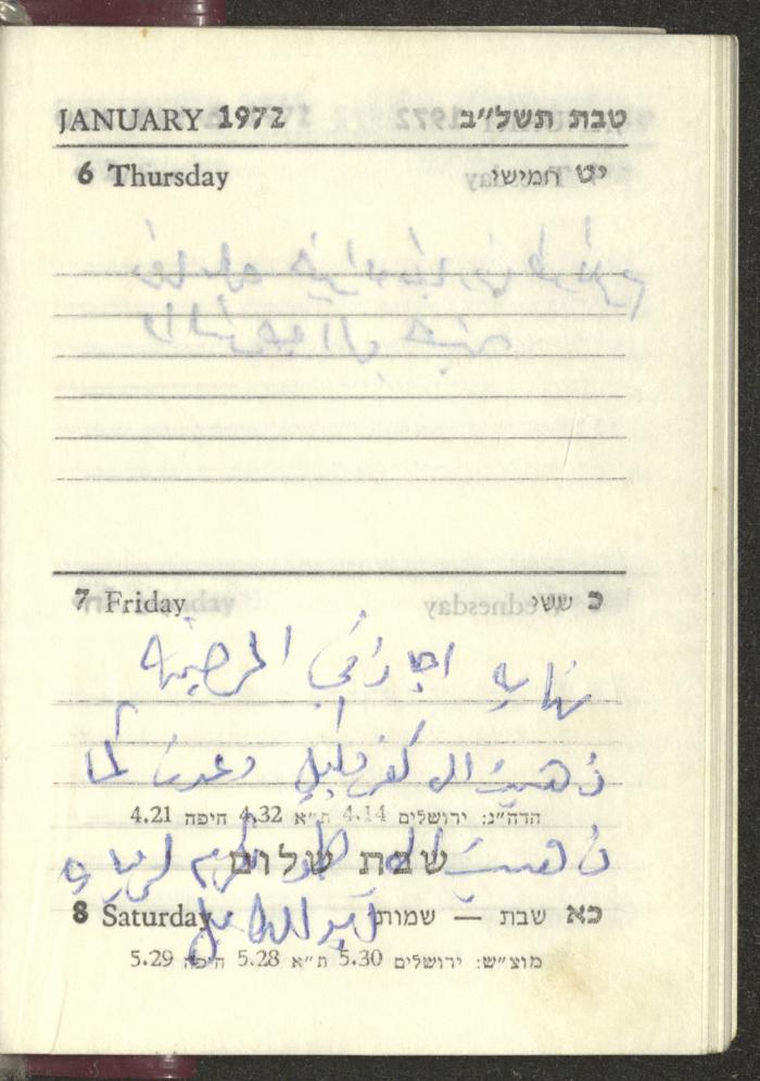 Agenda, 1972 