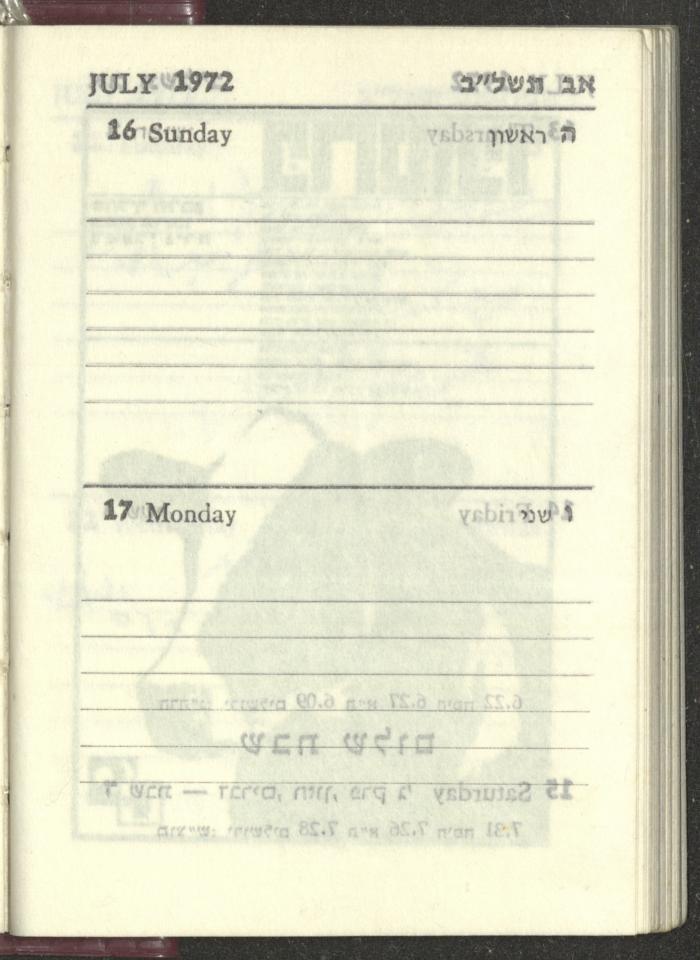 Agenda, 1972 