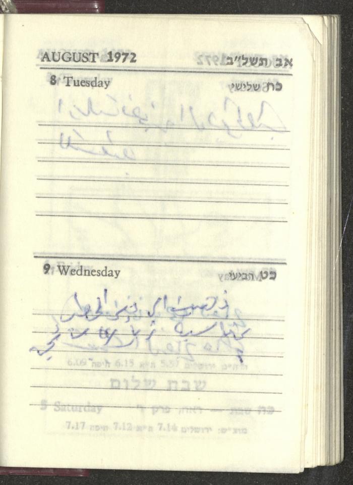 Agenda, 1972 