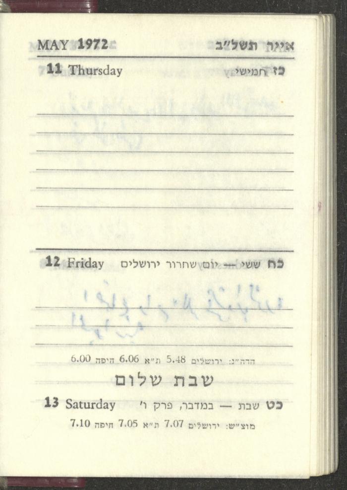 Agenda, 1972 