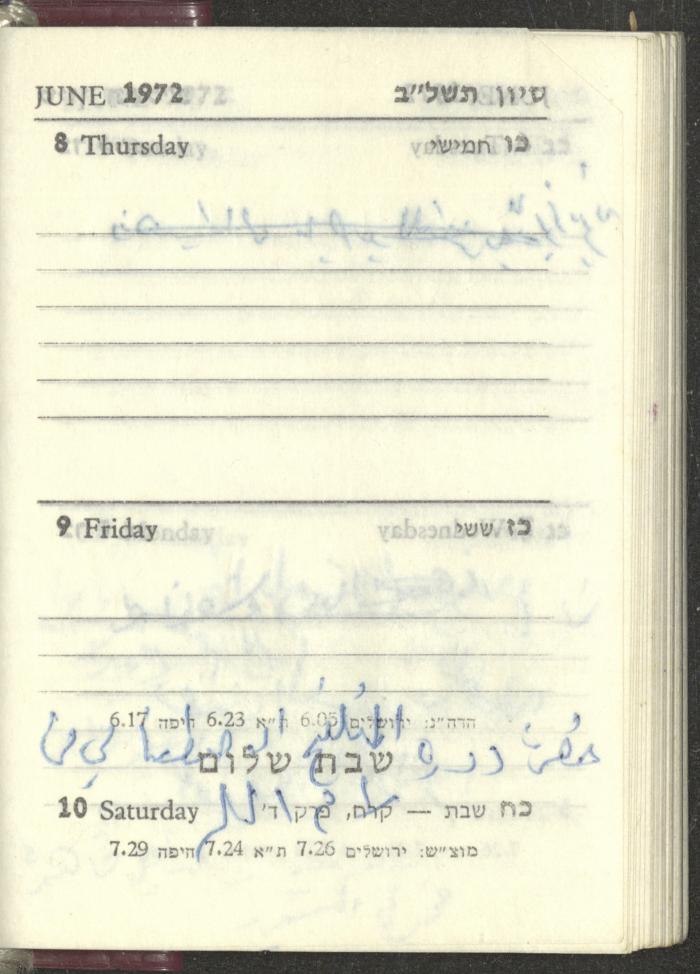 Agenda, 1972 