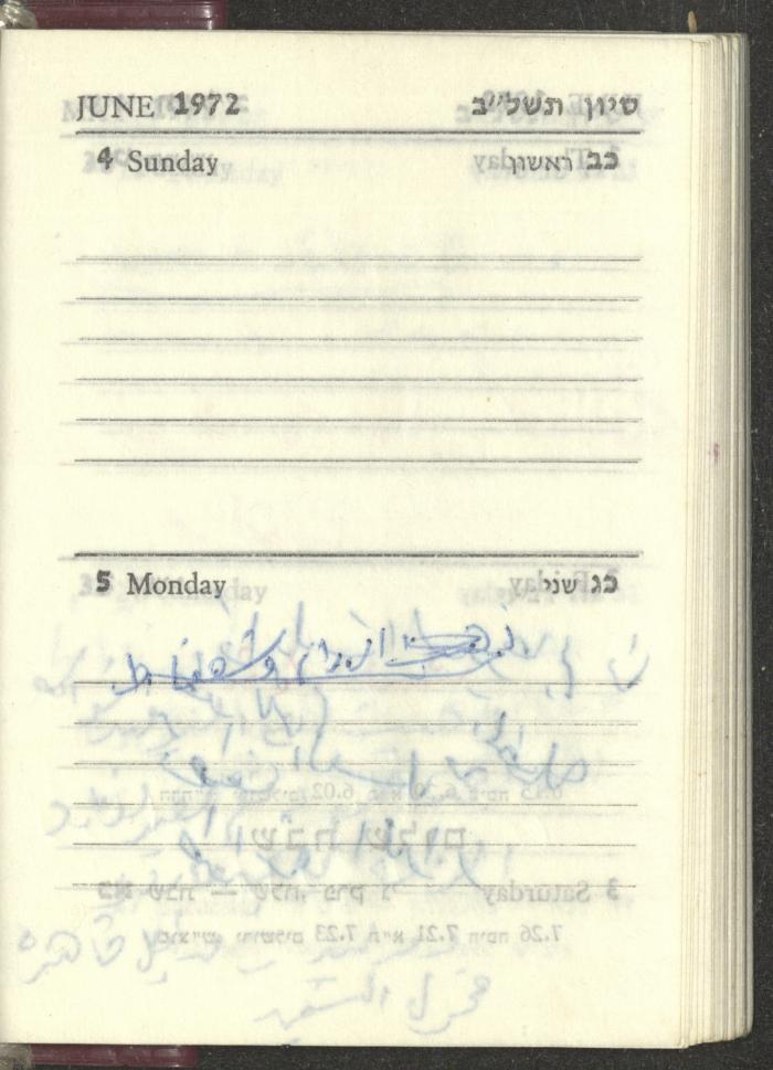 Agenda, 1972 