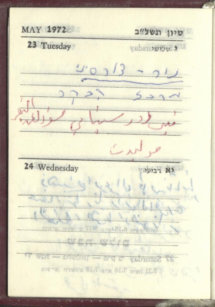 Agenda, 1972 
