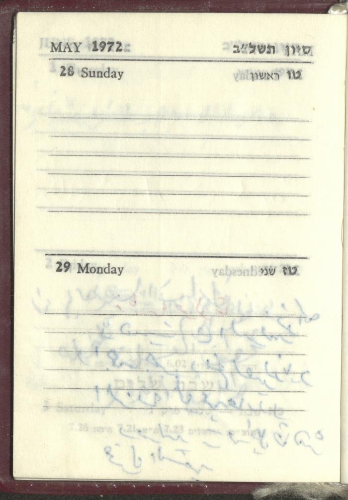 Agenda, 1972 