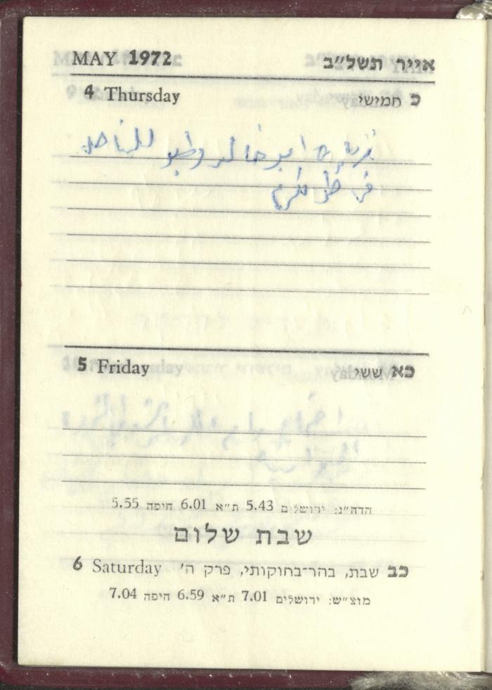 Agenda, 1972 