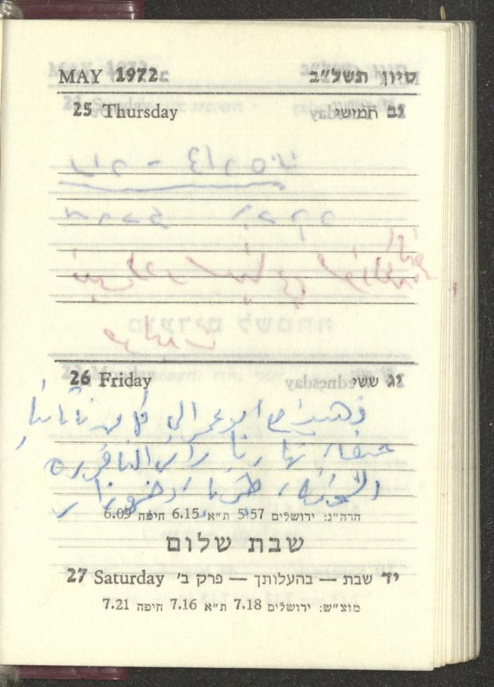 Agenda, 1972 