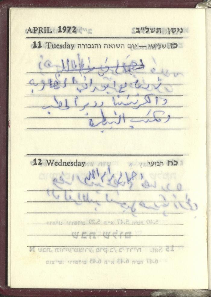 Agenda, 1972 