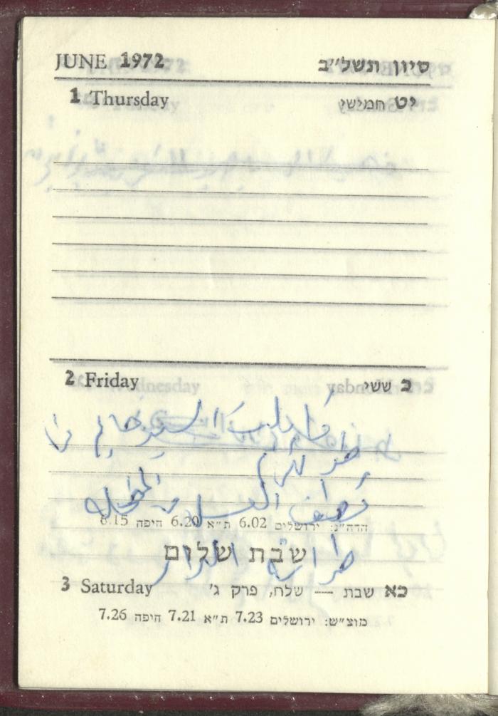 Agenda, 1972 
