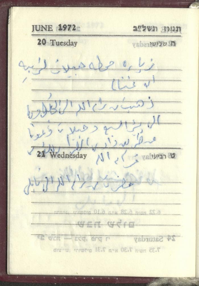Agenda, 1972 