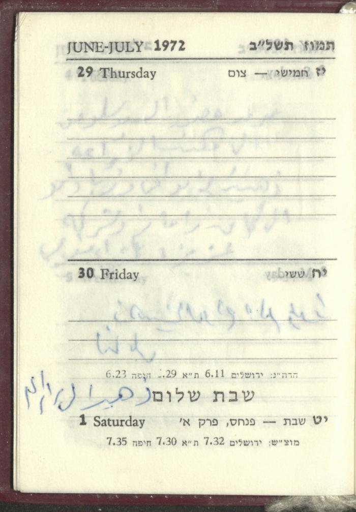 Agenda, 1972 