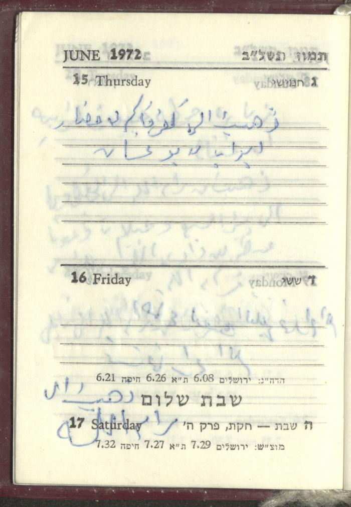 Agenda, 1972 