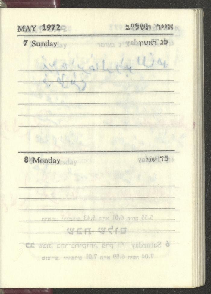 Agenda, 1972 