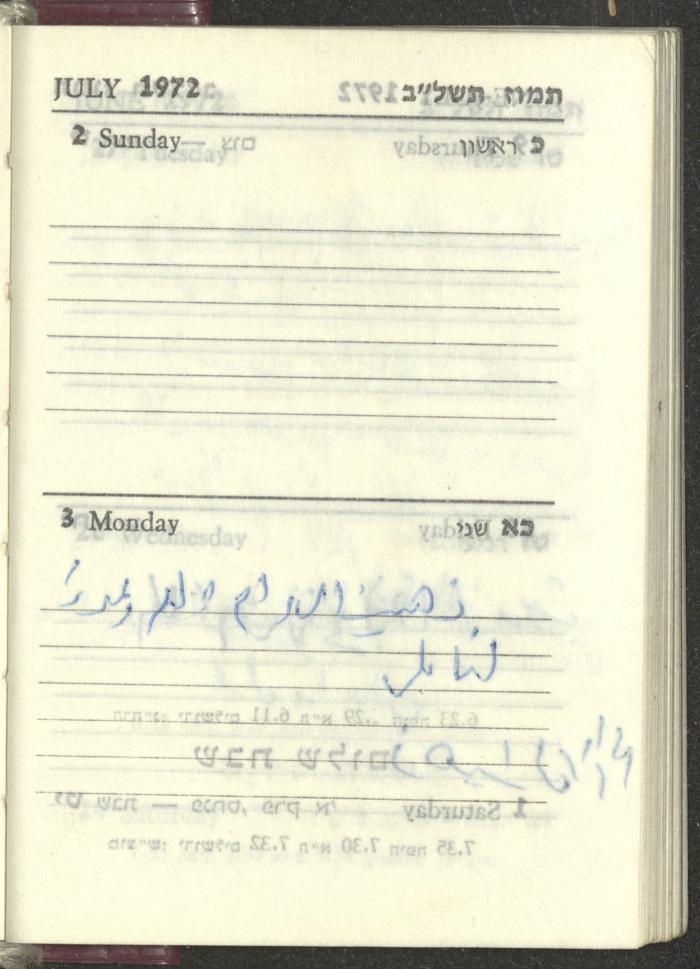 Agenda, 1972 