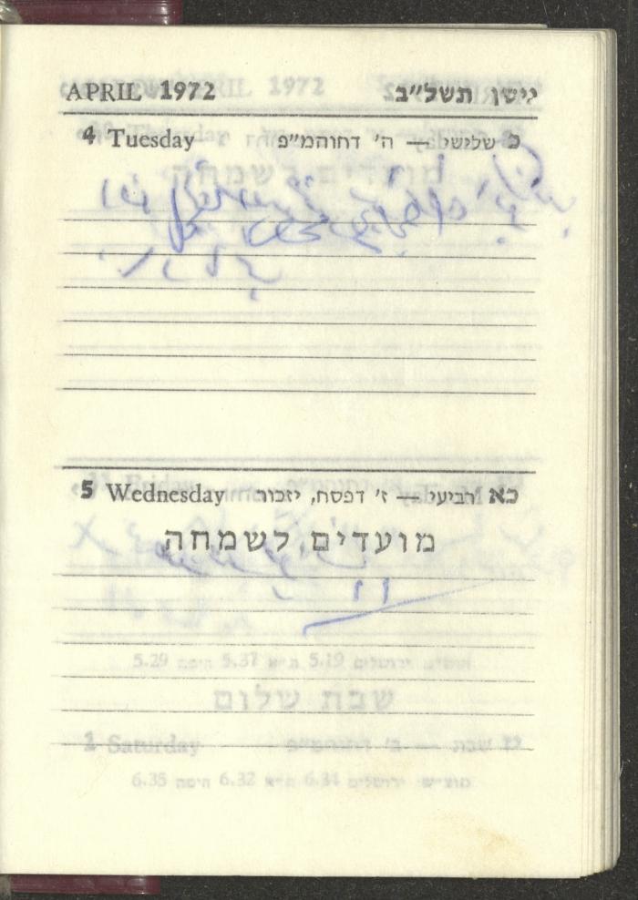 Agenda, 1972 