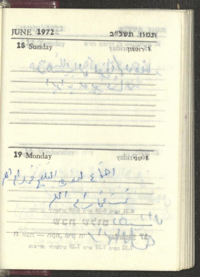 Agenda, 1972 