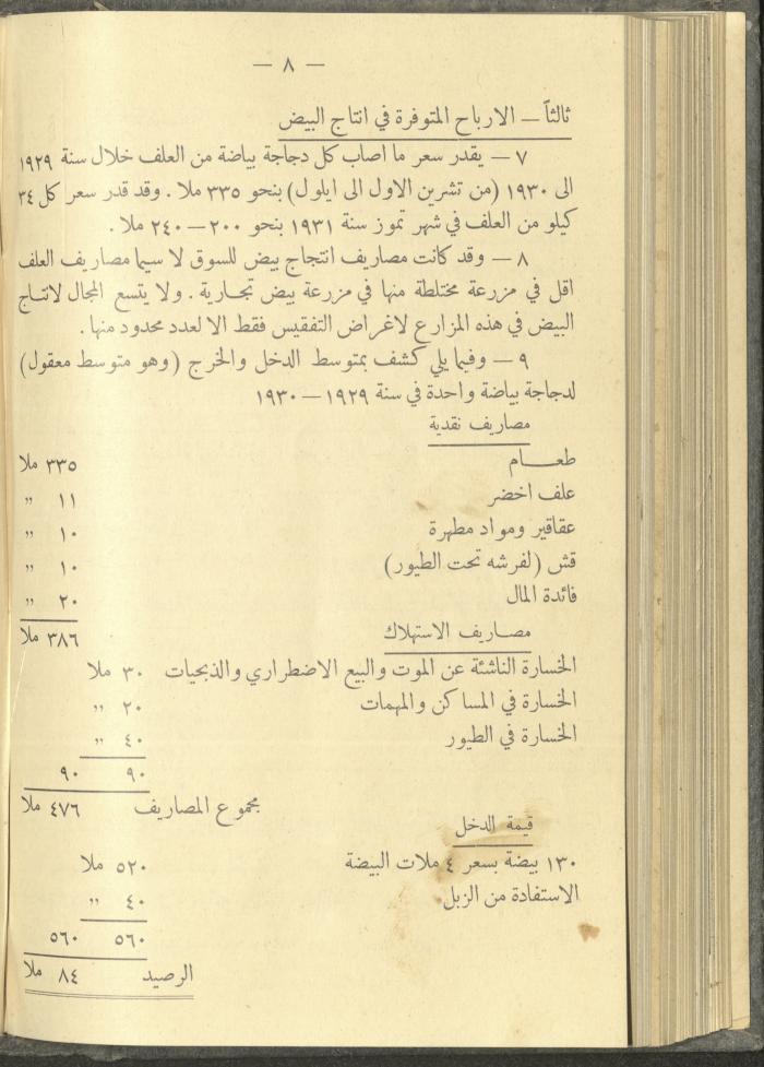 منشورات عن دائرة الزراعة والغابات، مطلع ثلاثينيات القرن العشرين