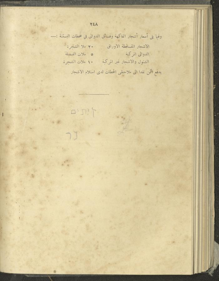 الملحق الزراعي من الوقائع الفلسطينية، ثلاثينيات وأربيعينيات القرن العشرين