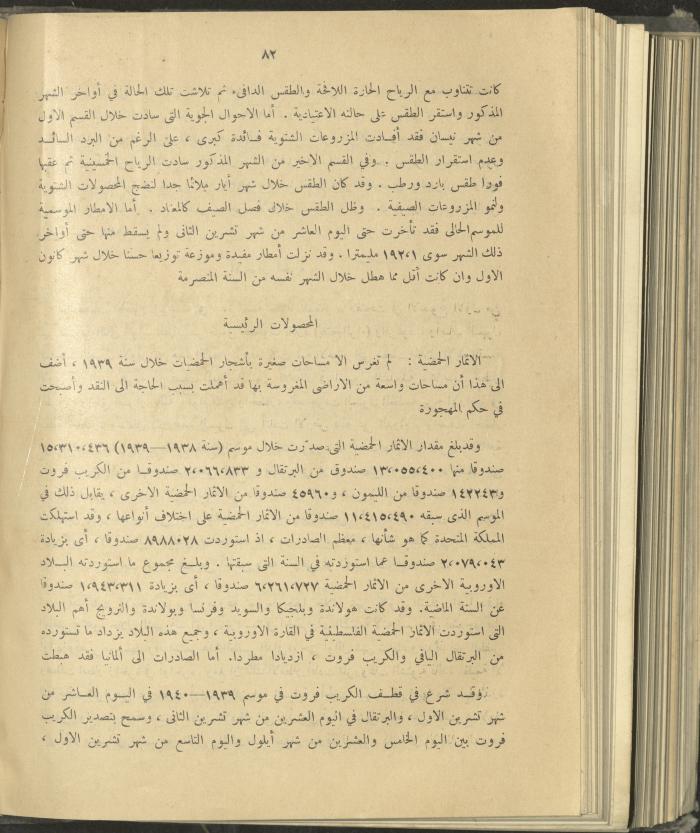 الملحق الزراعي من الوقائع الفلسطينية، ثلاثينيات وأربيعينيات القرن العشرين