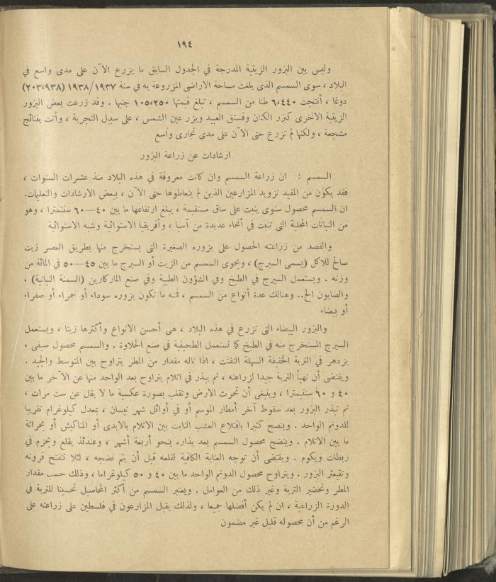 الملحق الزراعي من الوقائع الفلسطينية، ثلاثينيات وأربيعينيات القرن العشرين