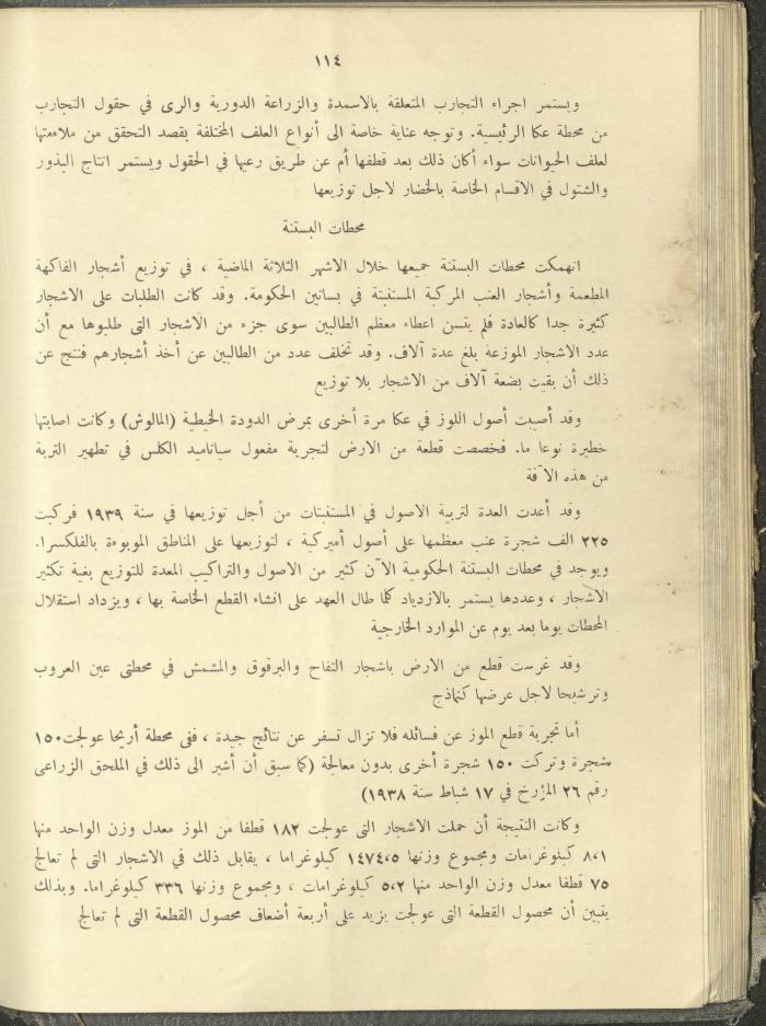 الملحق الزراعي من الوقائع الفلسطينية، ثلاثينيات وأربيعينيات القرن العشرين