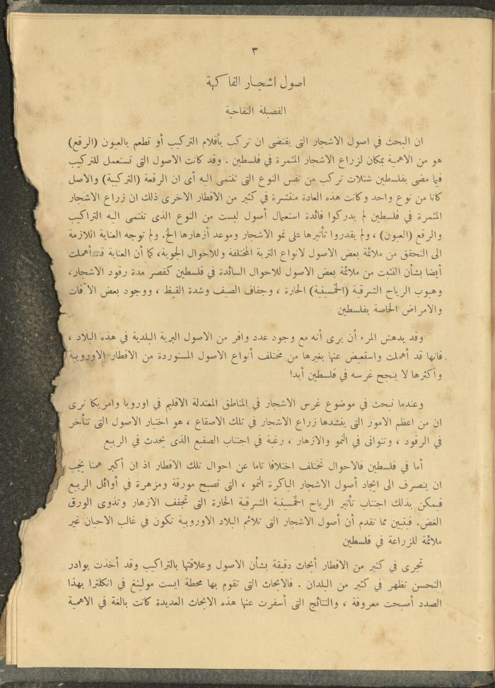 الملحق الزراعي من الوقائع الفلسطينية، ثلاثينيات وأربيعينيات القرن العشرين