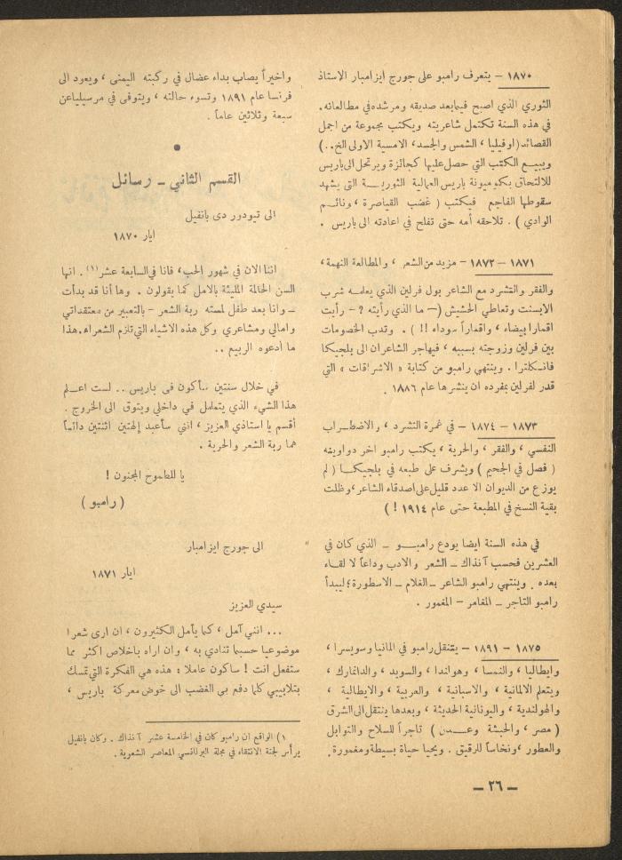 Issue 10 of al-Ofuq al-Jadeed Magazine, October 1965 