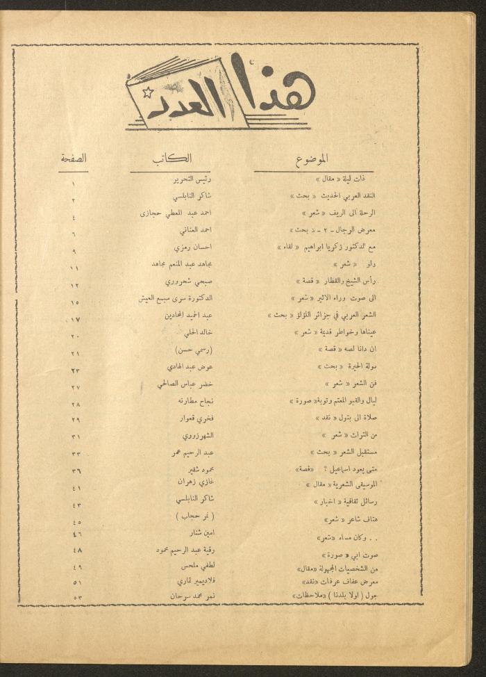 Issue 3 of al-Ofuq al-Jadeed Magazine, February 1963 