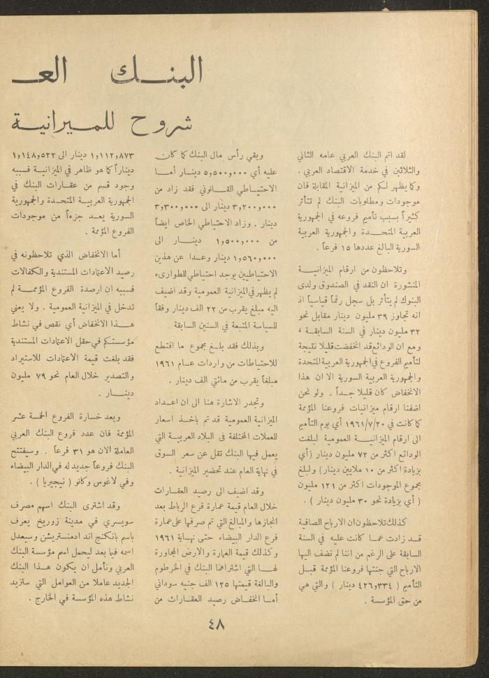 Issue 13 of al-Ofuq al-Jadeed Magazine, April 1962
