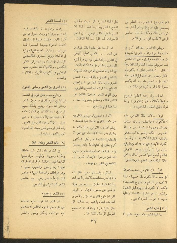 العدد الحادي عشر من مجلة الأفق الجديد، تشرين الأول 1964
