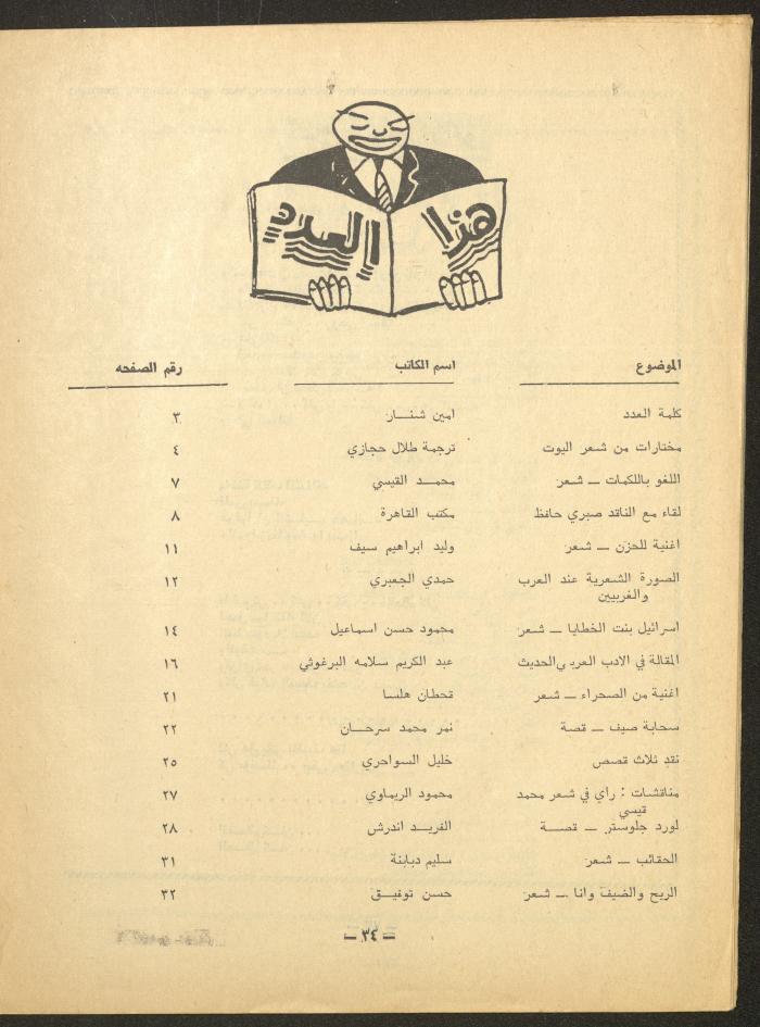 Issue 8 of al-Ofuq al-Jadeed Magazine, September 1966
