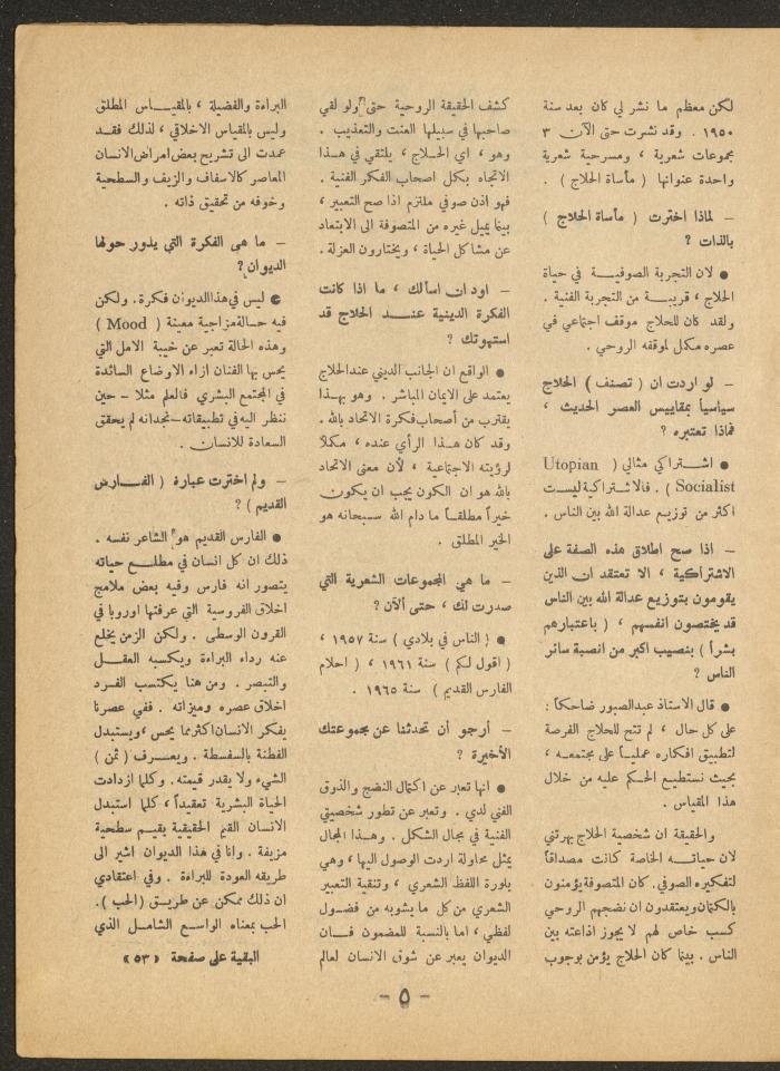العدد الثاني من مجلة الأفق الجديد، آذار 1966
