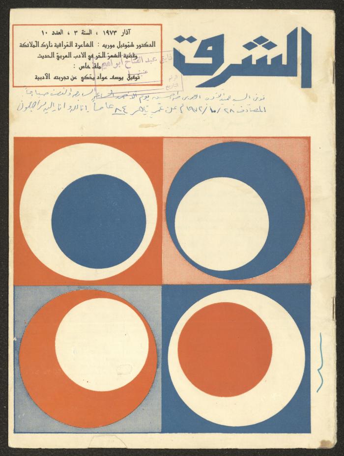 العدد العاشر من مجلة الشرق، آذار 1973

