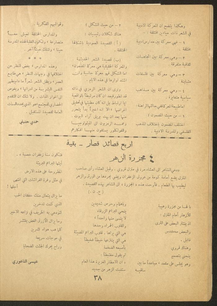 العدد الثامن عشر من مجلة الأفق الجديد، حزيران 1962
