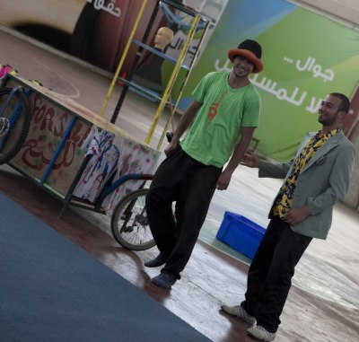 'Dreams for Sale', the Palestinian Circus School, at Sareyyet Ramallah-First Ramallah Group in Cooperation with the Right To Play Foundation, 2010    <br />
 