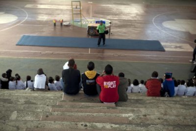 'Dreams for Sale', the Palestinian Circus School, at Sareyyet Ramallah-First Ramallah Group in Cooperation with the Right To Play Foundation, 2010    <br />
 