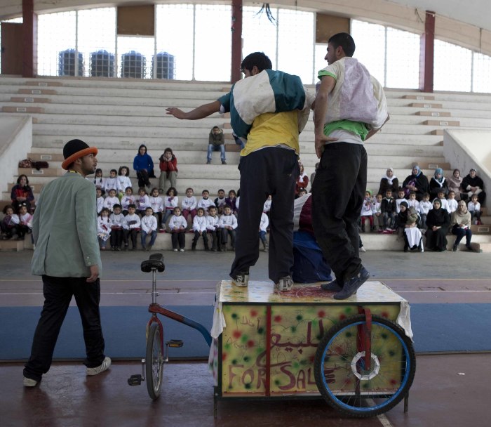 'Dreams for Sale', the Palestinian Circus School, at Sareyyet Ramallah-First Ramallah Group in Cooperation with the Right To Play Foundation, 2010    <br />
 