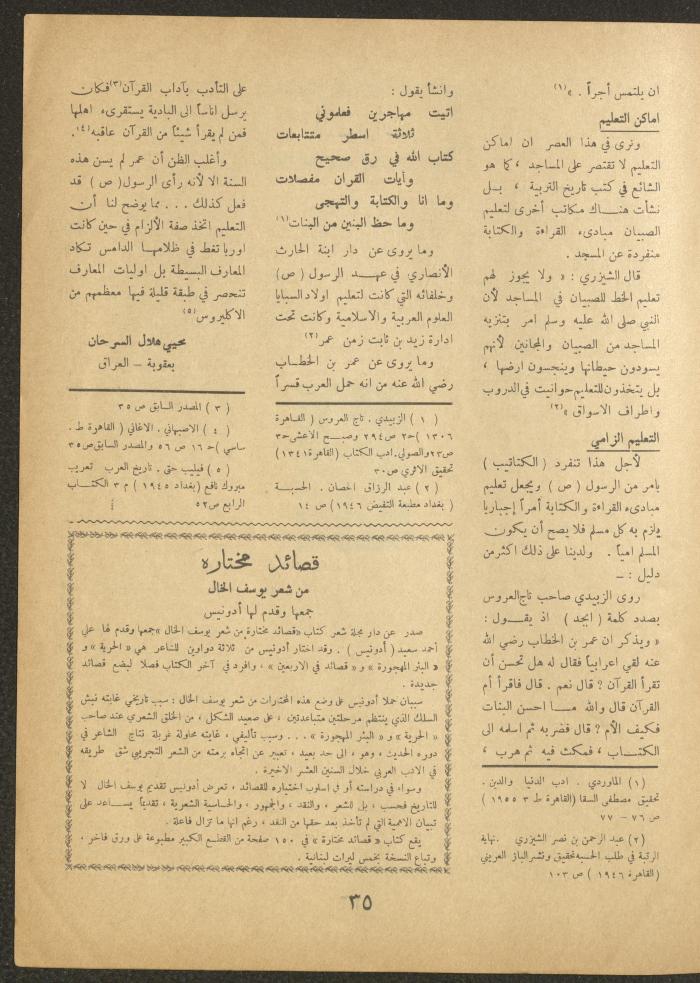 Issue 6 of al-Ofuq al-Jadeed Magazine, April 1963