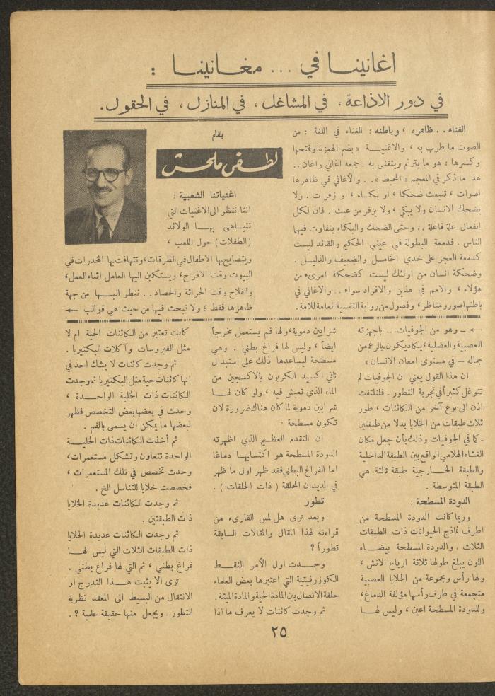 Issue 15 of al-Ofuq al-Jadeed Magazine, May 1962