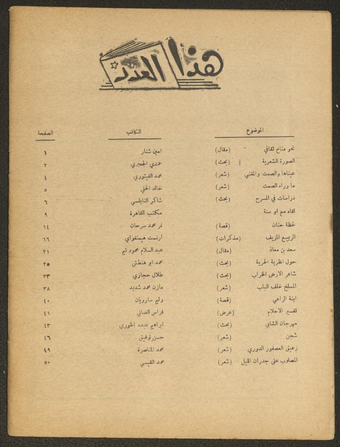 Issue 5 of al-Ofuq al-Jadeed, June 1966 