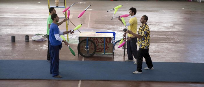 'Dreams for Sale', the Palestinian Circus School, at Sareyyet Ramallah-First Ramallah Group in Cooperation with the Right To Play Foundation, 2010    <br />
 