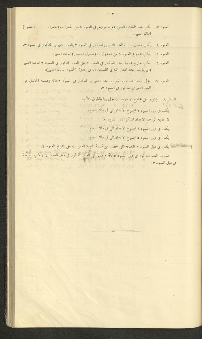 جداول حضور طلاب، مدرسة دير دبوان، 1936-1937
