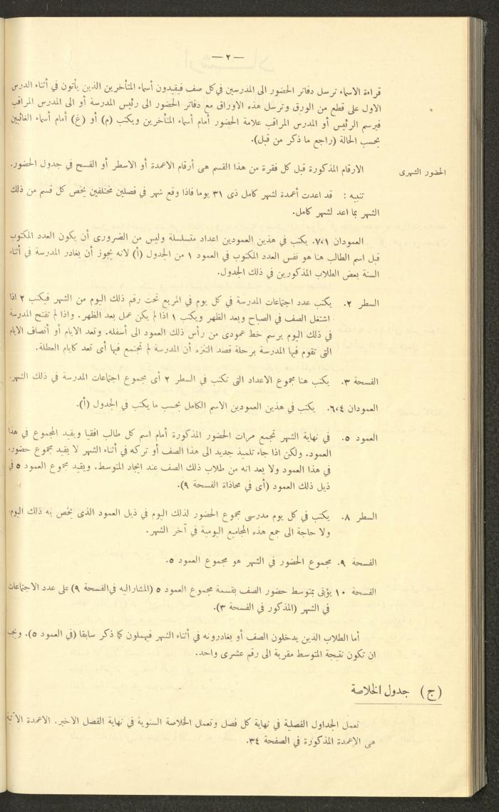 Student Attendance Record, Deir Dibwan School, 1937-1938